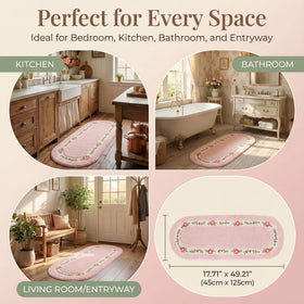 Stay Young kitchen and bath mat rug offers quick-drying comfort.