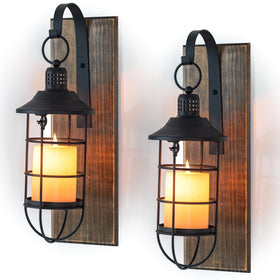 Staymoment wall sconce wooden board for cozy living room ambience