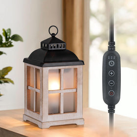 Staymoment wax warmer with timer-lantern design for controlled fragrance.