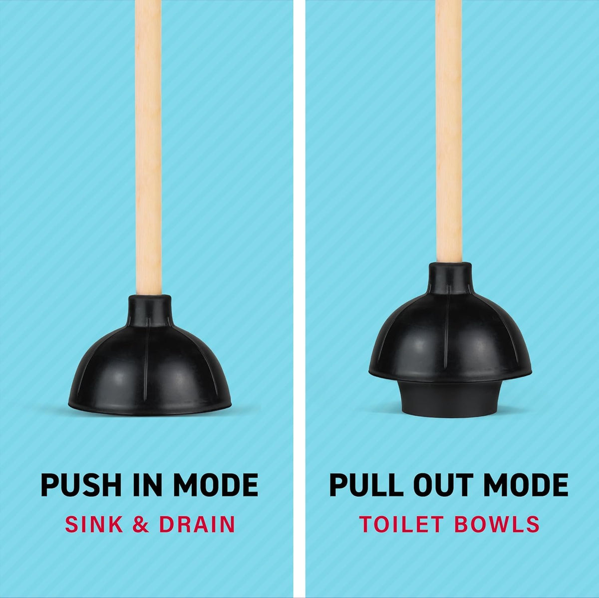 SteadMax commercial-grade pack of 3 for reliable back-up plungers.