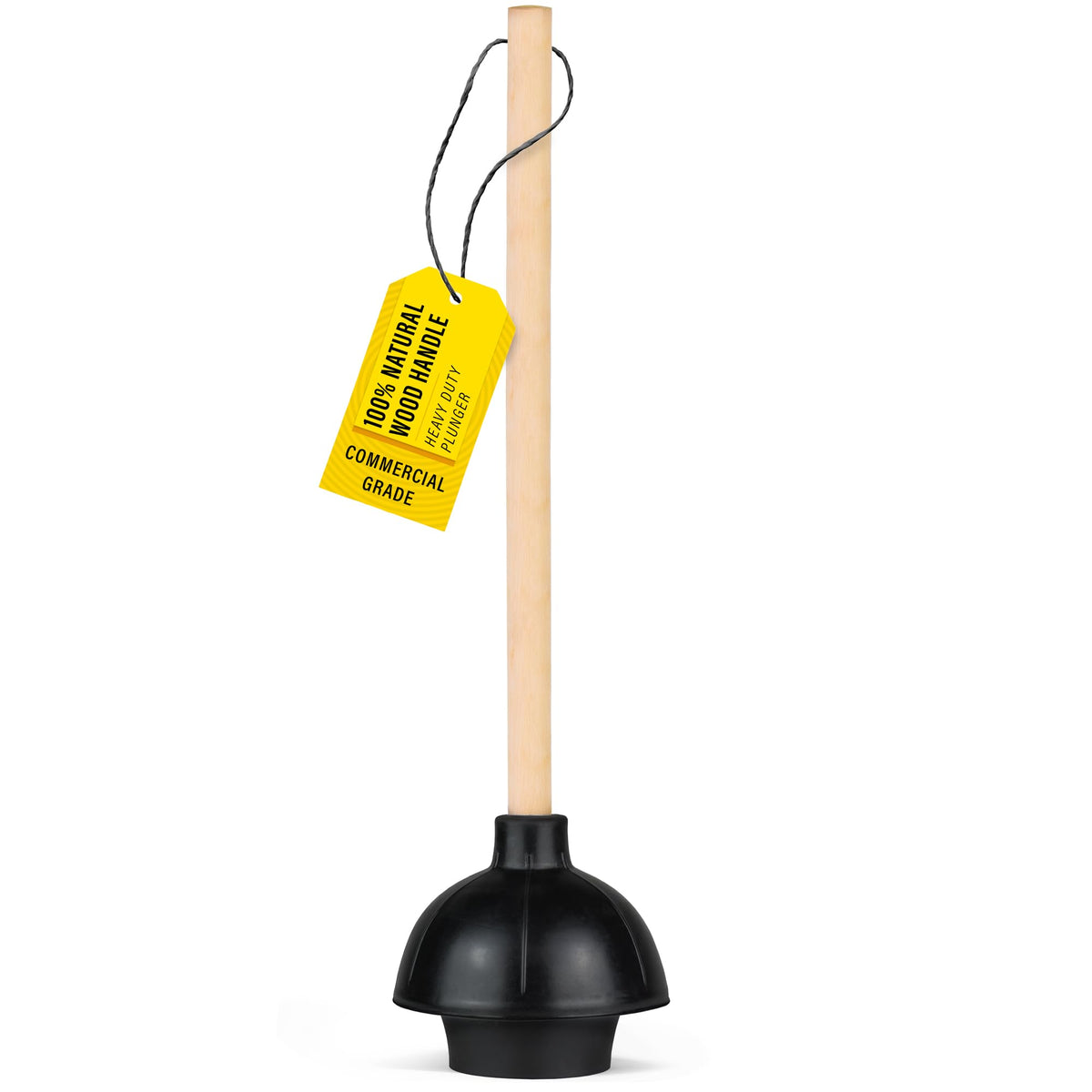 SteadMax heavy-duty toilet plunger cup demonstrates strong suction for tough clogs in bathrooms