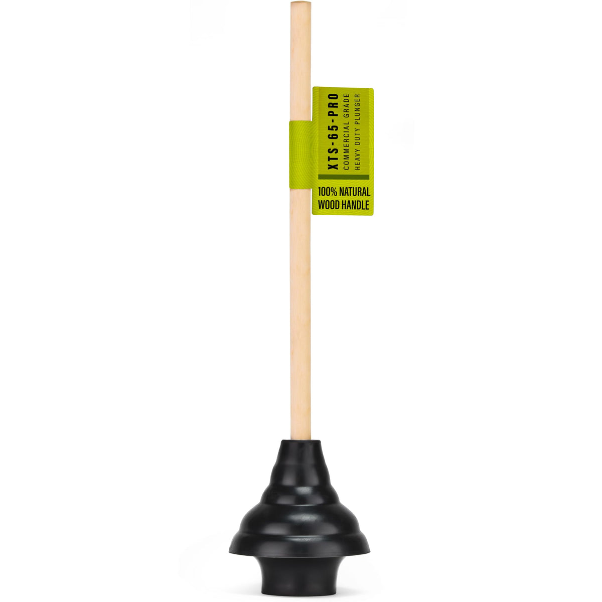 SteadMax XTS-65-PRO heavy-duty toilet plunger with double thrust cup for tough clogs