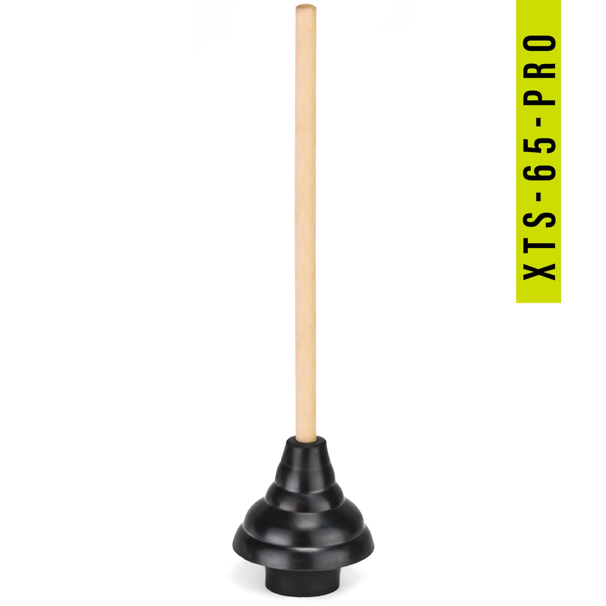 SteadMax XTS-65-PRO wood handle offers secure grip during unclogging tasks