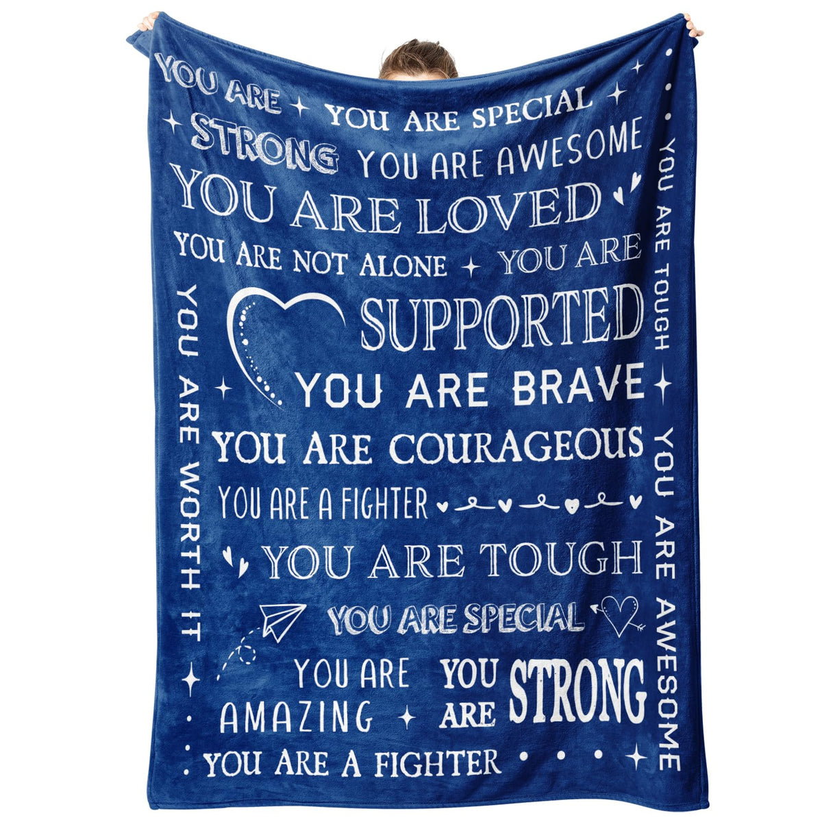 SteadStyle Get Well blanket with a hopeful message, ready to comfort a loved one.