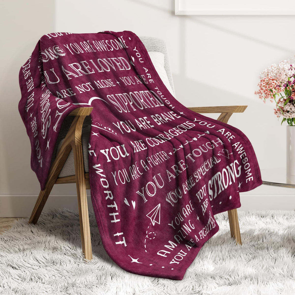 SteadStyle blanket on a couch demonstrating everyday comfort