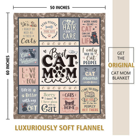 SteadStyle Cat Mom Gift blanket cat-love bond design for comforting warmth.