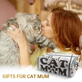 SteadStyle Cat Mom Gift blanket quotes text highlighting playful cat moments.