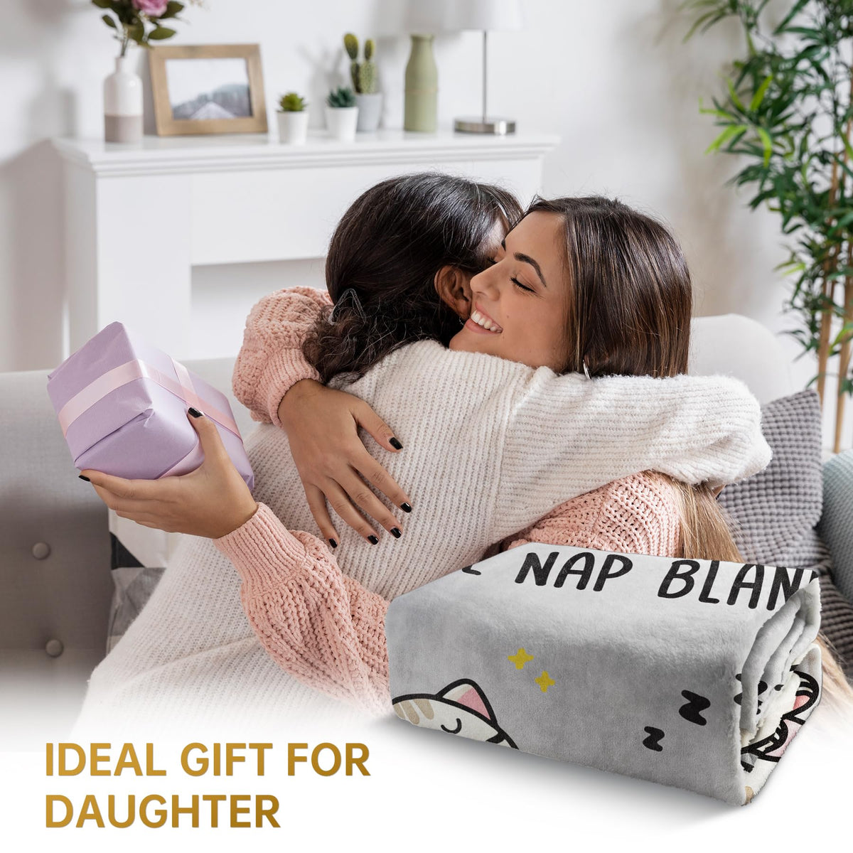 SteadStyle Daughter Blanket spread on bed for cozy night