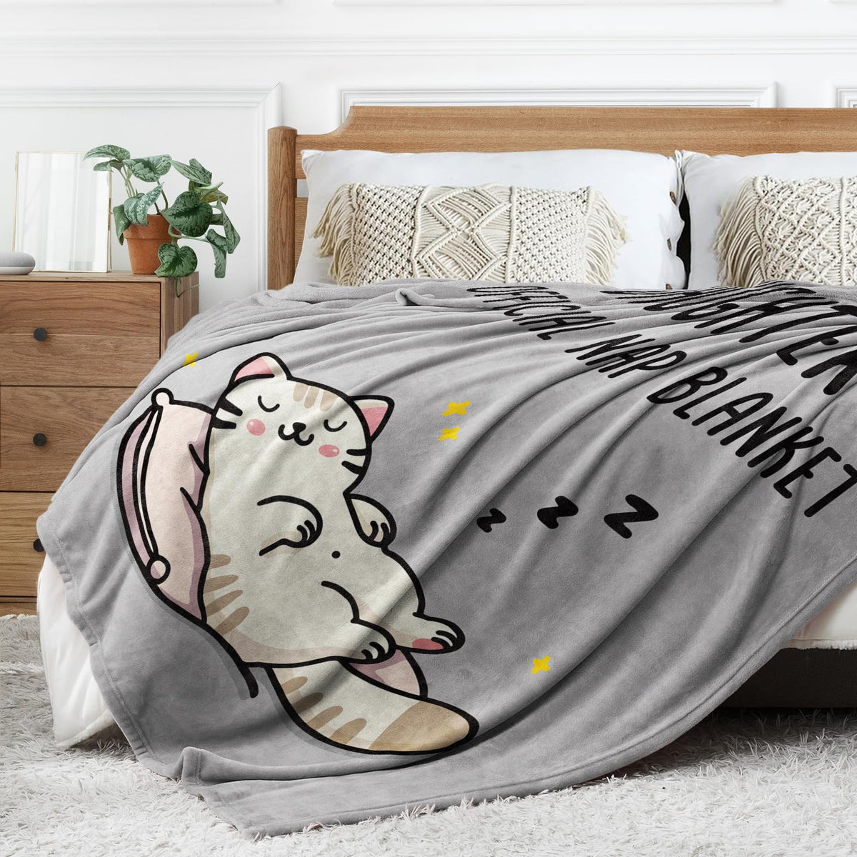 SteadStyle Daughter Blanket folded in dorm room for student comfort