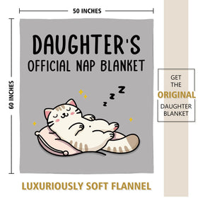 SteadStyle Daughter Blanket with sleepy cat design for comforting movie nights