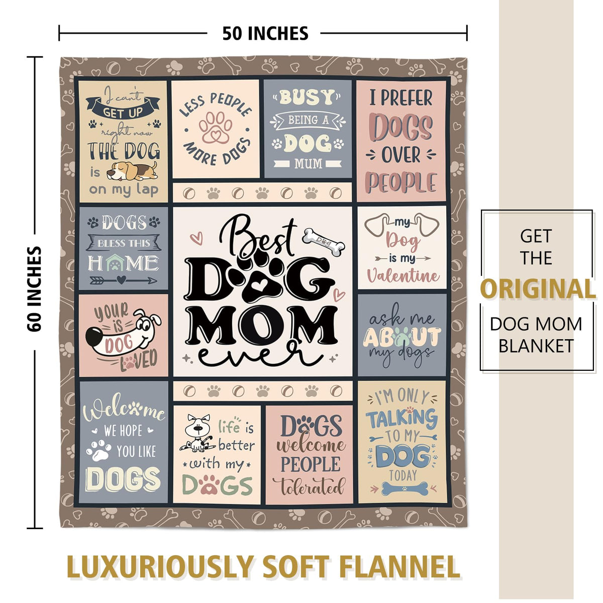 SteadStyle dog mom blanket in travel setting for car trips and adventures