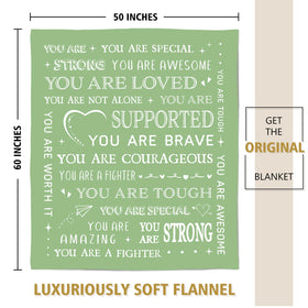 SteadStyle Get Well Blanket displaying heartwarming message for comfort.