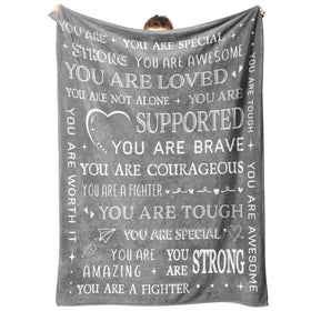 SteadStyle Get Well Soon Blanket front view shows soft texture and generous size.