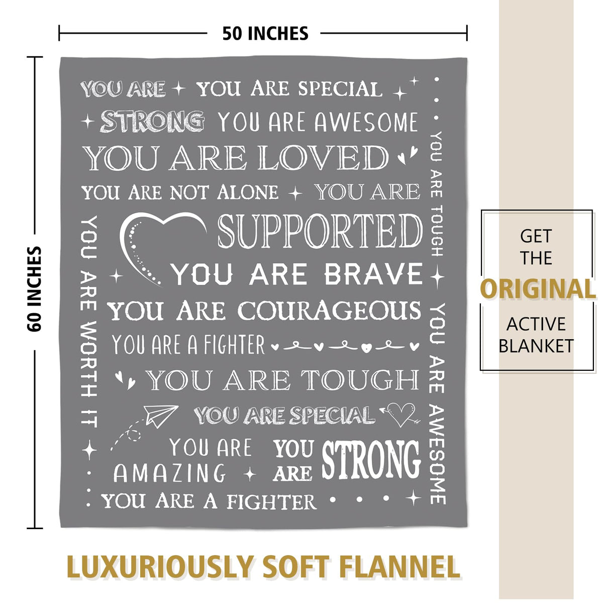 SteadStyle Get Well Soon Blanket packaged as a ready-to-gift present.
