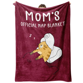 SteadStyle Mom Blanket with sleeping cats illustration for cozy afternoon naps.