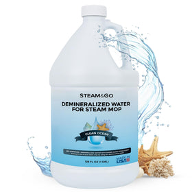 Steam & Go demineralized water bottle with ocean scent to help prevent mineral buildup.