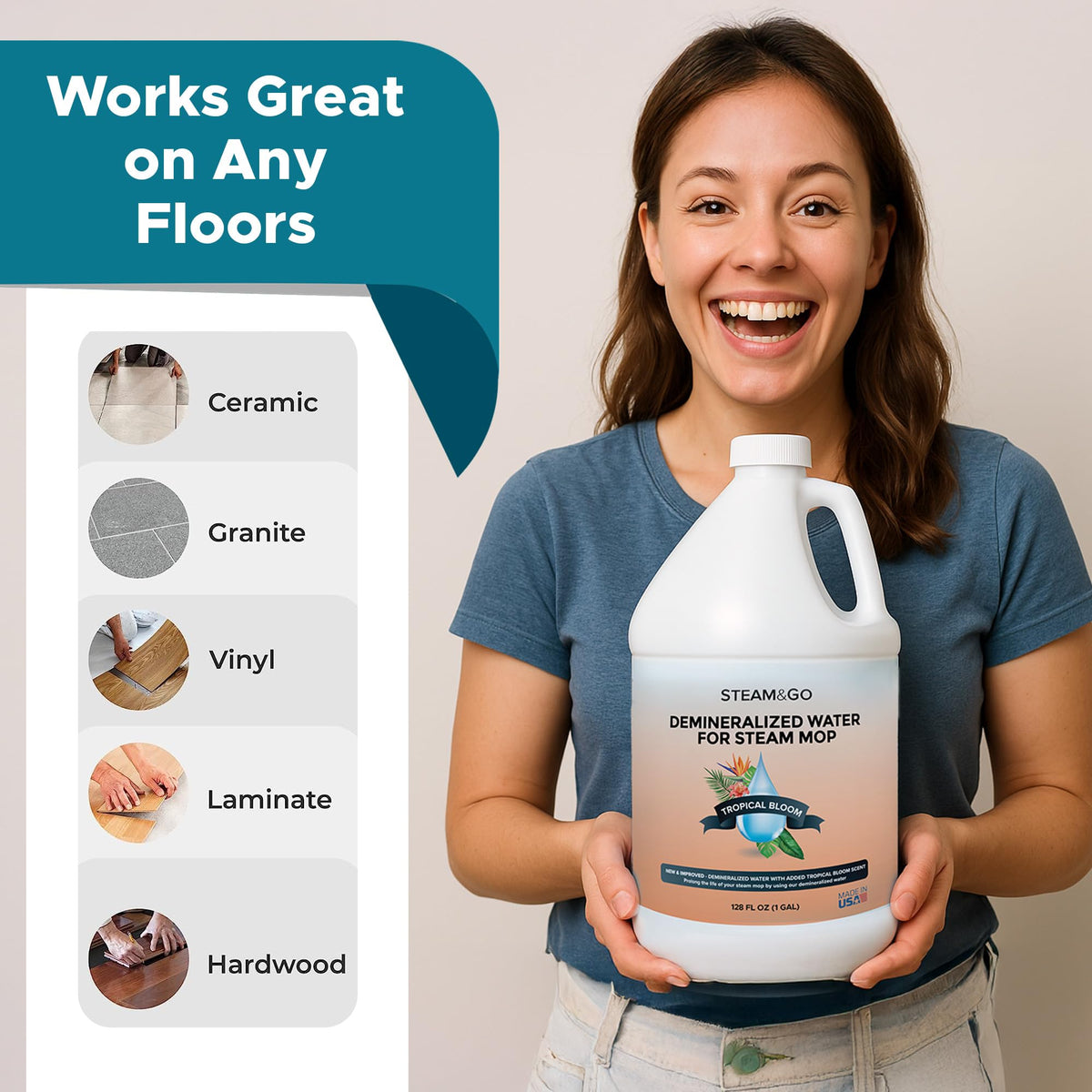 Steam and Go limescale prevention protects the steam cleaner