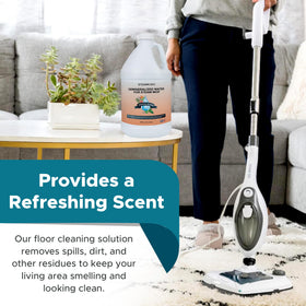Steam and Go mop in use delivering streak-free, multi-surface results