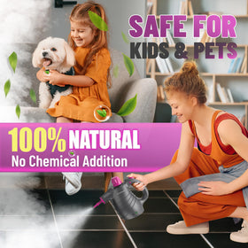 SteamFusion deep-cleaning steam jet targets grout and upholstery effectively.