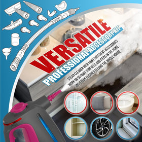 SteamFusion accessories case with tools for versatile cleaning tasks