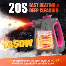 SteamFusion cleaner lockable button for hands-free operation during extended cleaning