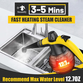 STEAMIFY 10-piece attachment kit for versatile surface cleaning.