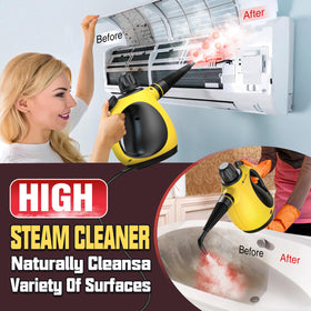 STEAMIFY steam cleaner in action removing grime from grout.