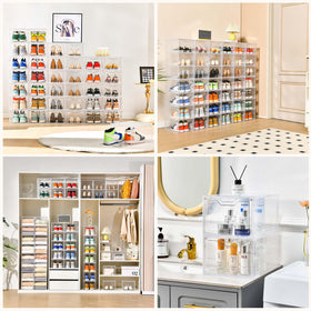 Stebopum multipurpose storage for shoes, clothes, and accessories in small spaces.