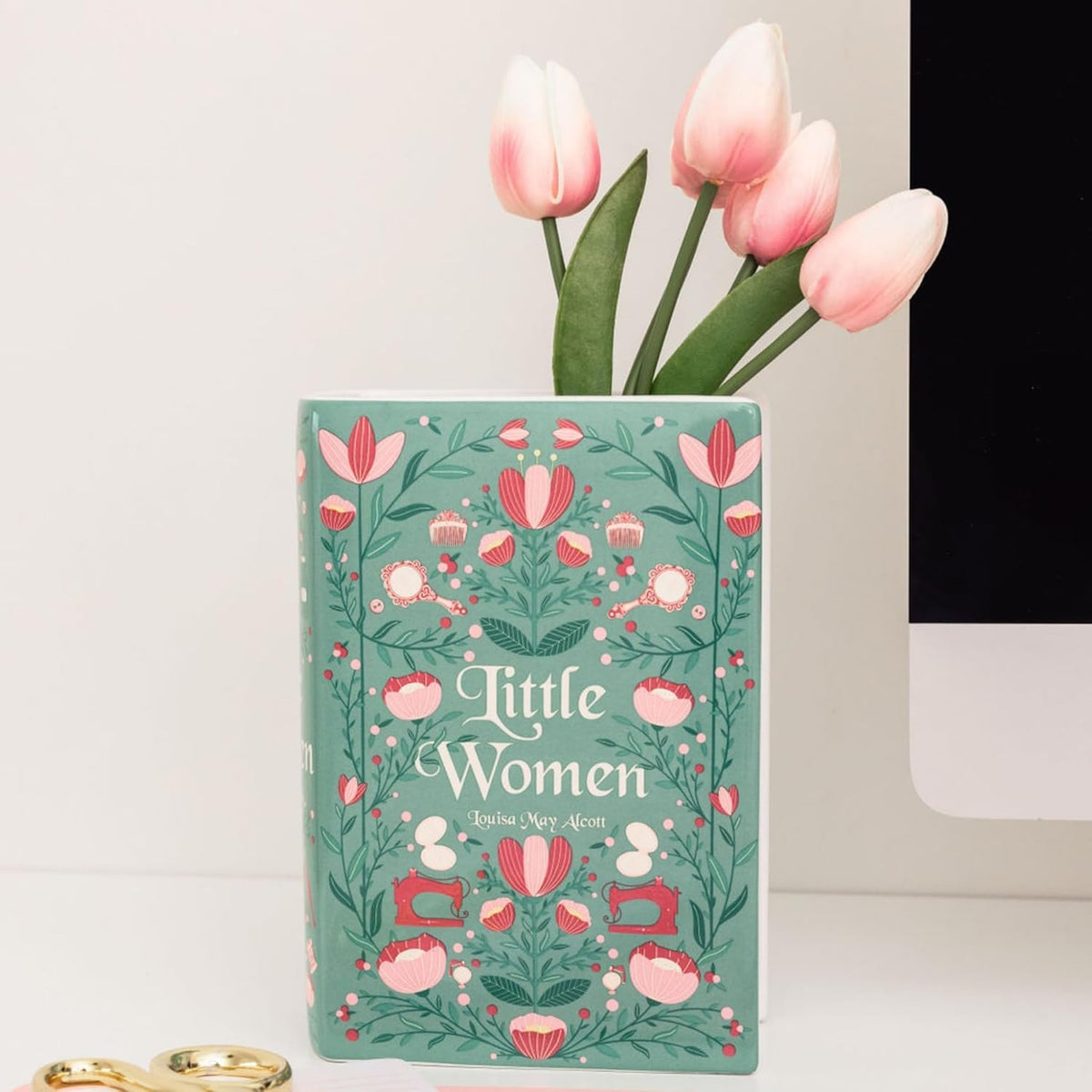 Steel Mill and Co book vase desk-organizer keeps pens neatly arranged