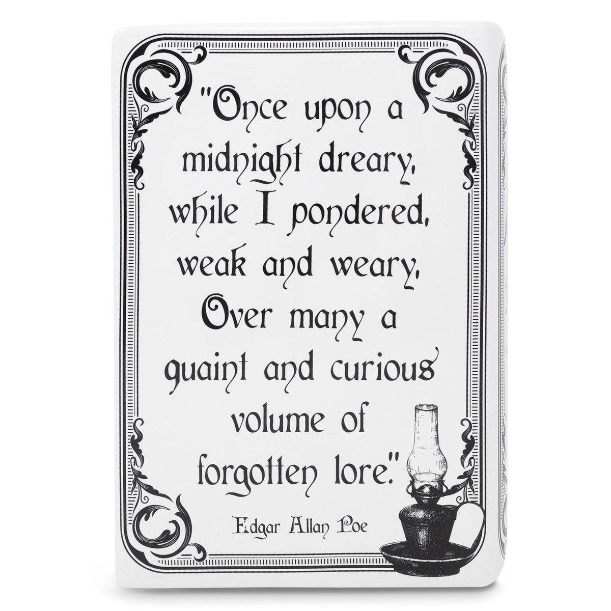 Steel Mill Co book vase wraparound quote back design