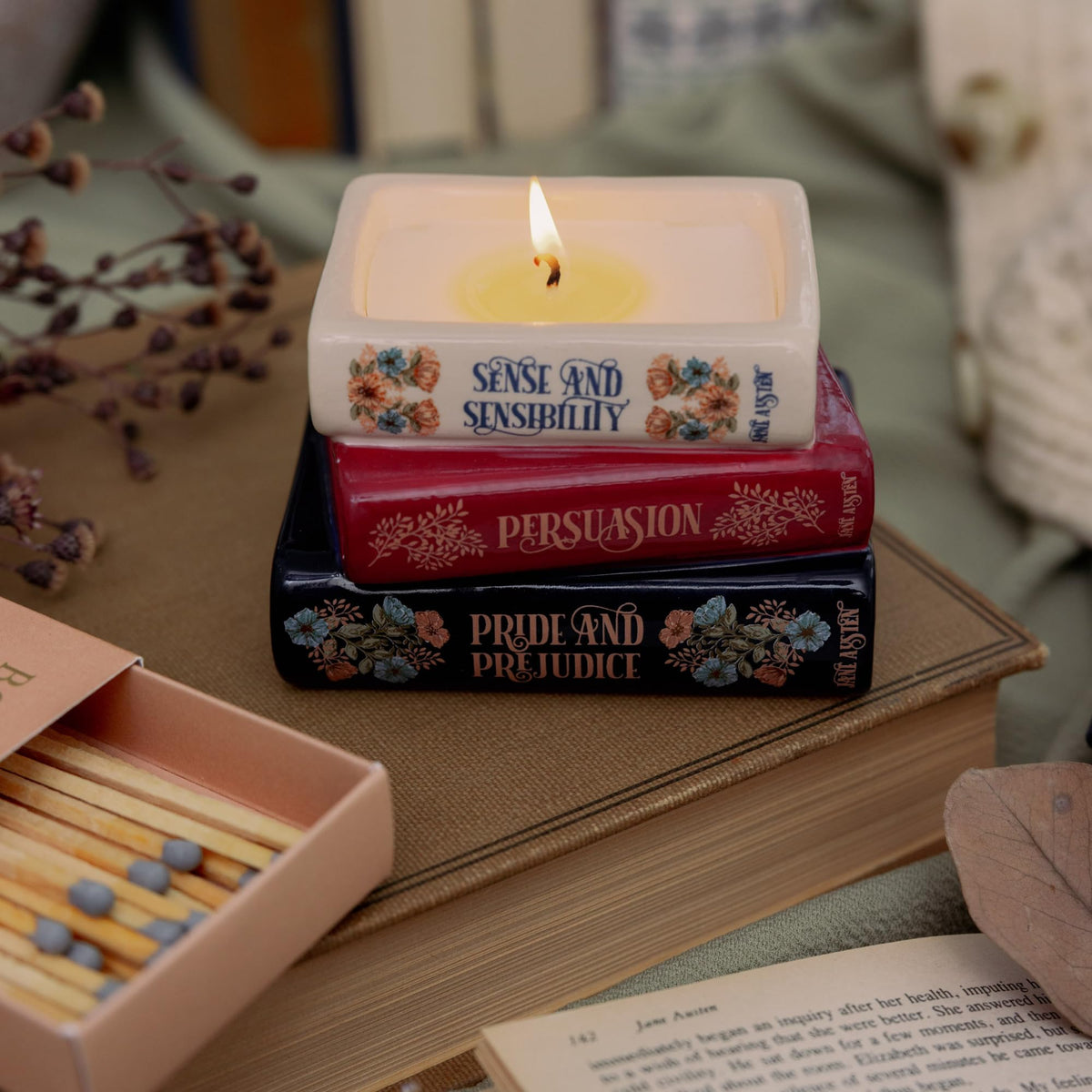 STEEL MILL AND CO Bookish decor enhances desks and shelves.
