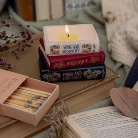 STEEL MILL AND CO Gift-ready candle for book lovers.