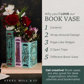 Steel Mill & Co vase doubles as a decorative accent and practical storage.