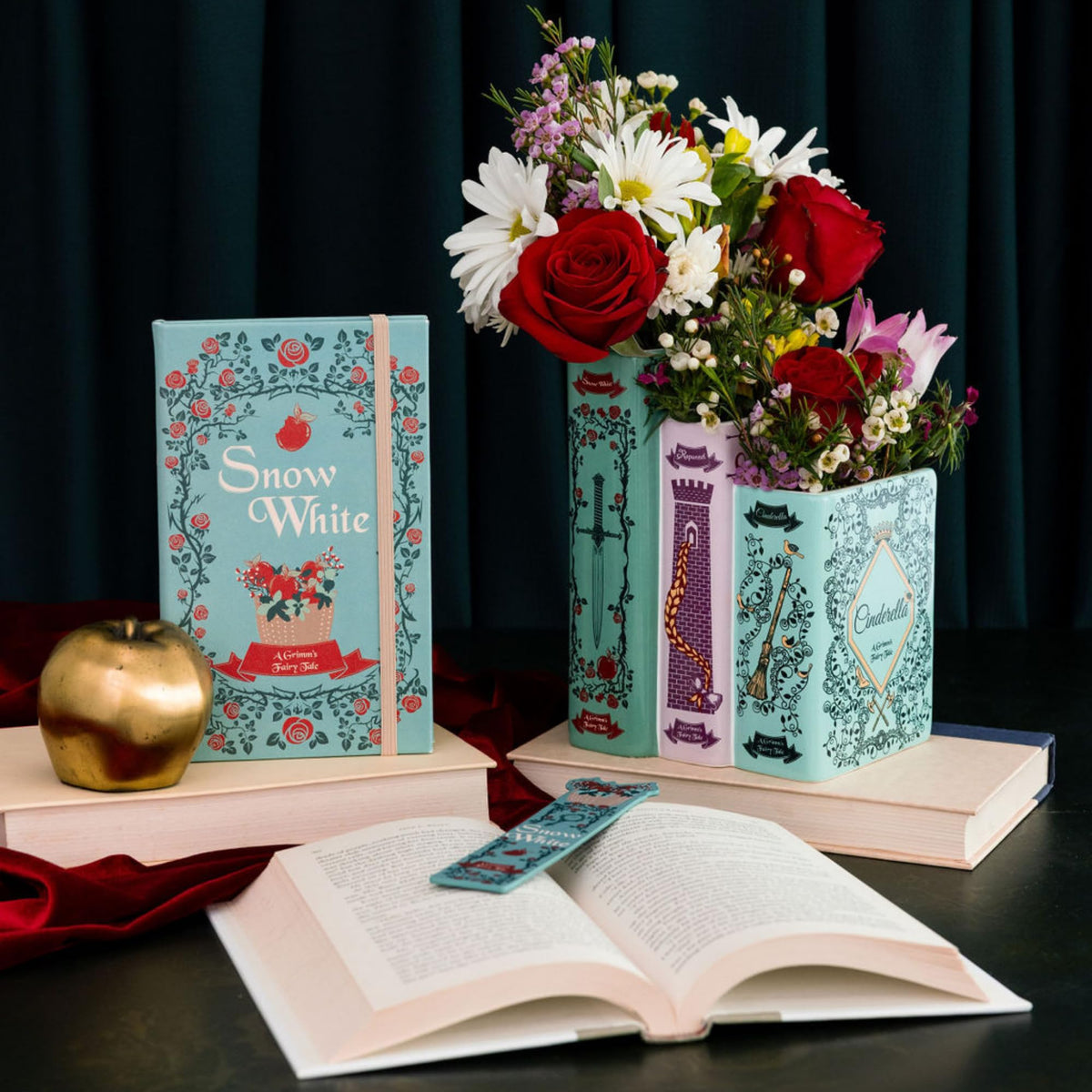 Steel Mill & Co vase supports floral arrangements with three-top and one-bottom chamber.