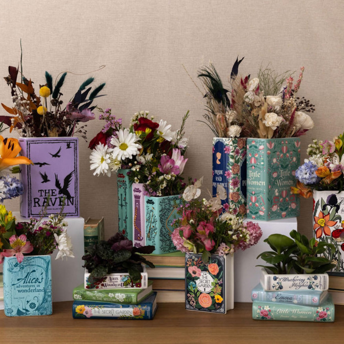 Steel Mill & Co triple book vase makes a thoughtful literary gift.