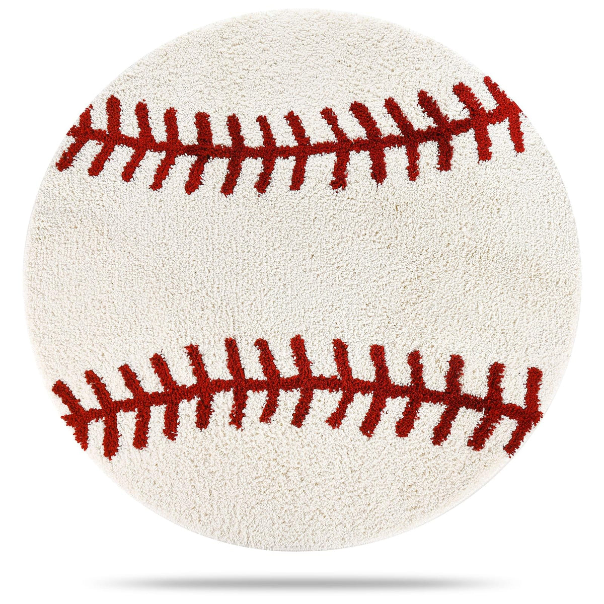 STEF baseball rug round 36-inch with secure non-slip backing for safe play.
