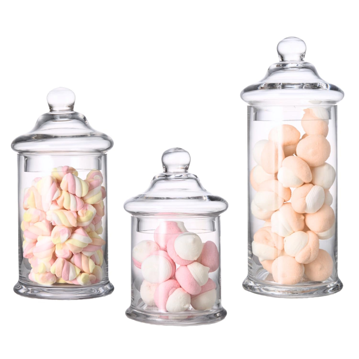 Stella Baicø apothecary jars set large with lid for elegant storage