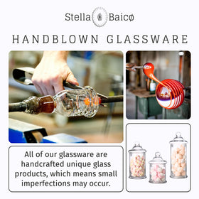 Stella Baicø apothecary jars set small with lid perfect for candies