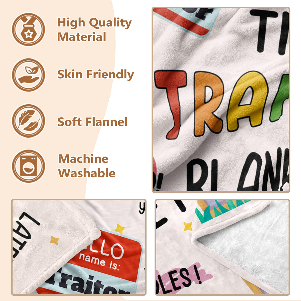 Stelogiift easy-care blanket that washes cold and resists shrinking.