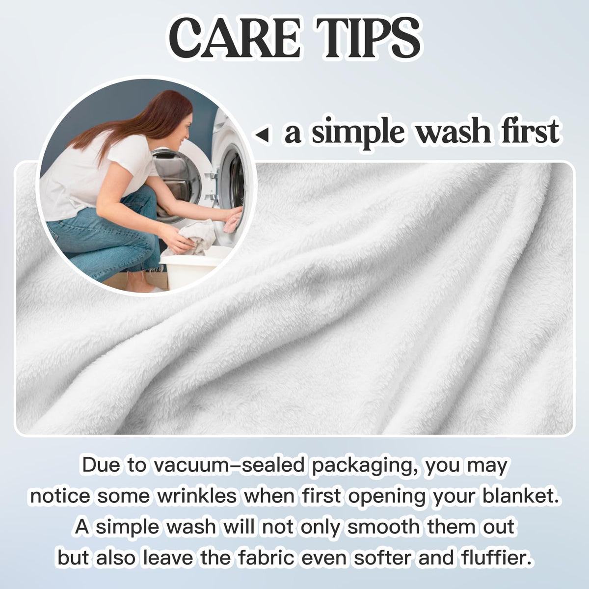 Stelogiift machine-wash-care tag emphasizes easy cleaning after use.