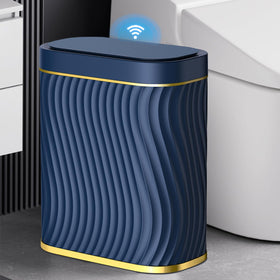 Steo Spce bathroom trash can with automatic lid for hands-free use
