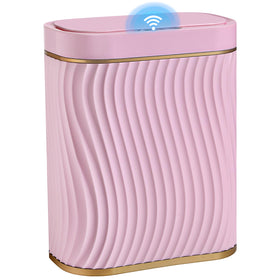Steo Spce bathroom trash can with automatic lid for hands-free use and hygiene.