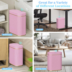 Steo Spce compact oval trash can saves space in tight areas.