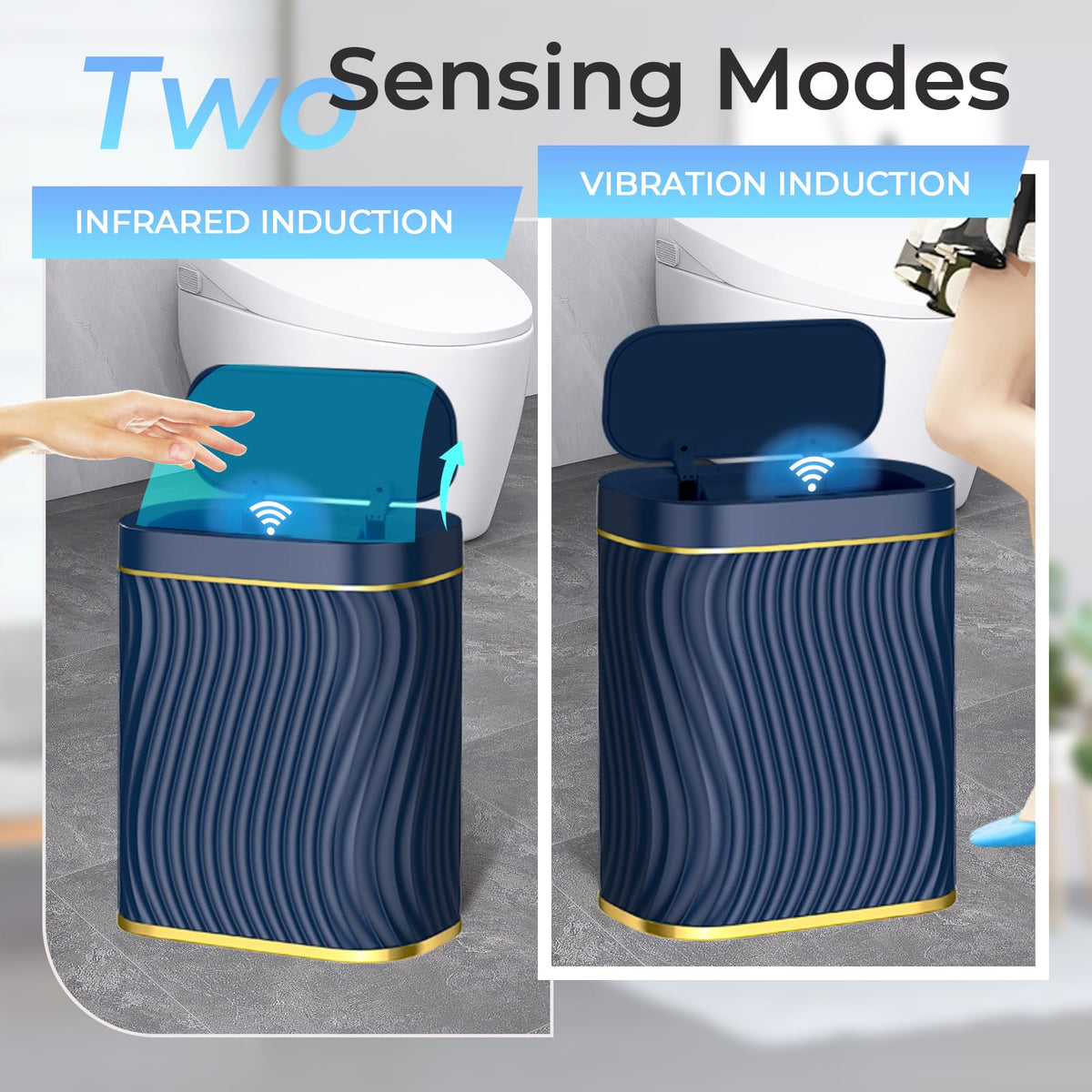 Steo Spce dark blue compact bin ideal for tight spaces