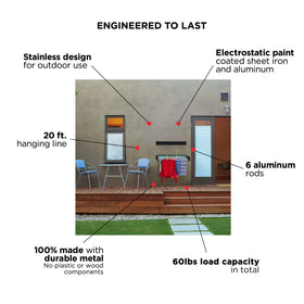 Step Up retractable design tucks neatly against wall after use