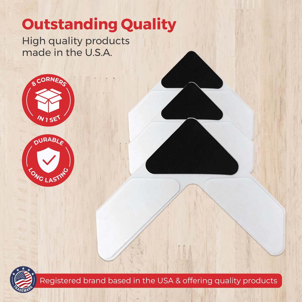 StepNGrip iPrimio corner grips suit high-traffic areas without floor damage.