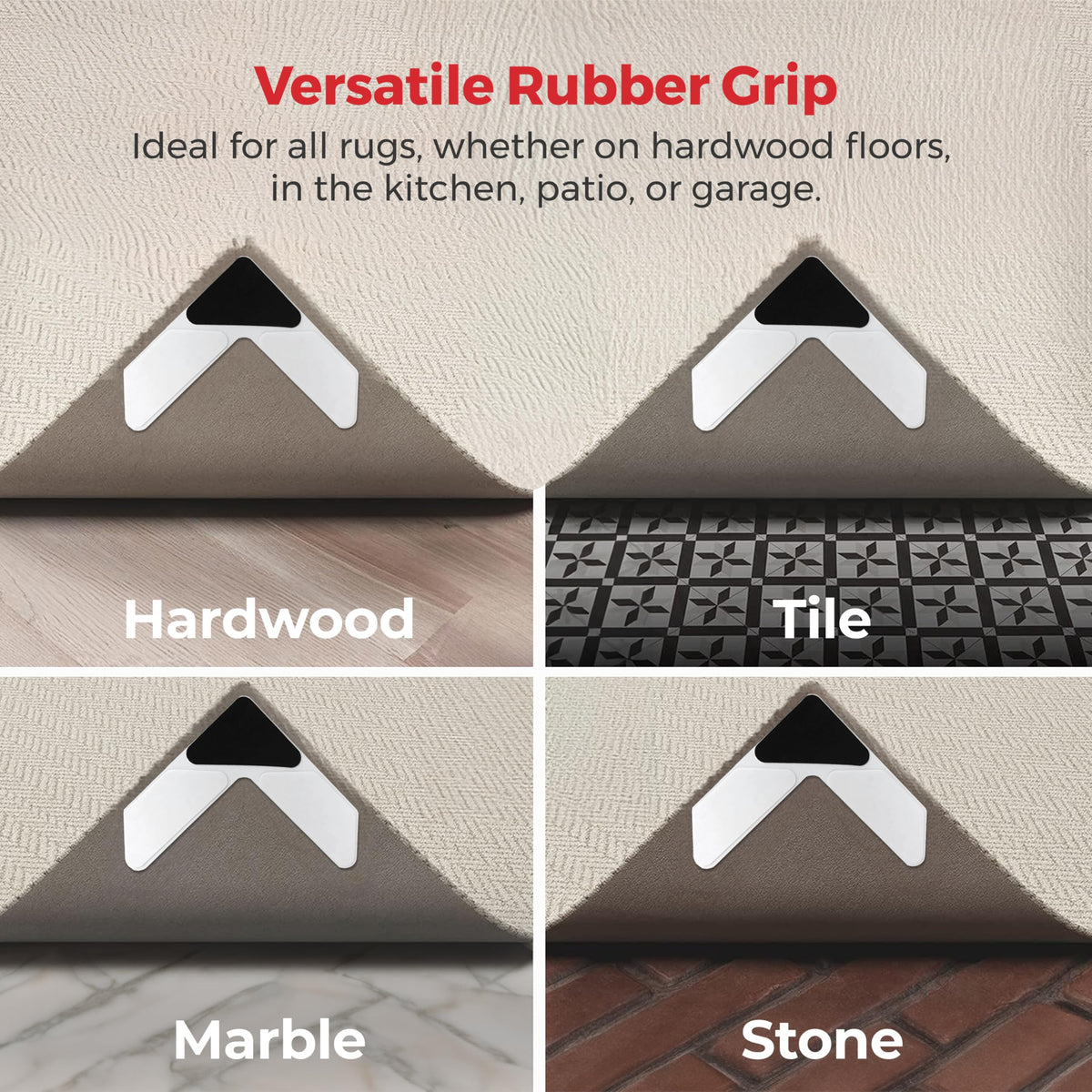 StepNGrip iPrimio supports layered rugs, preventing shifting across multiple layers.