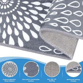 StepRite Runner Rug machine washable for easy cleaning after spills.