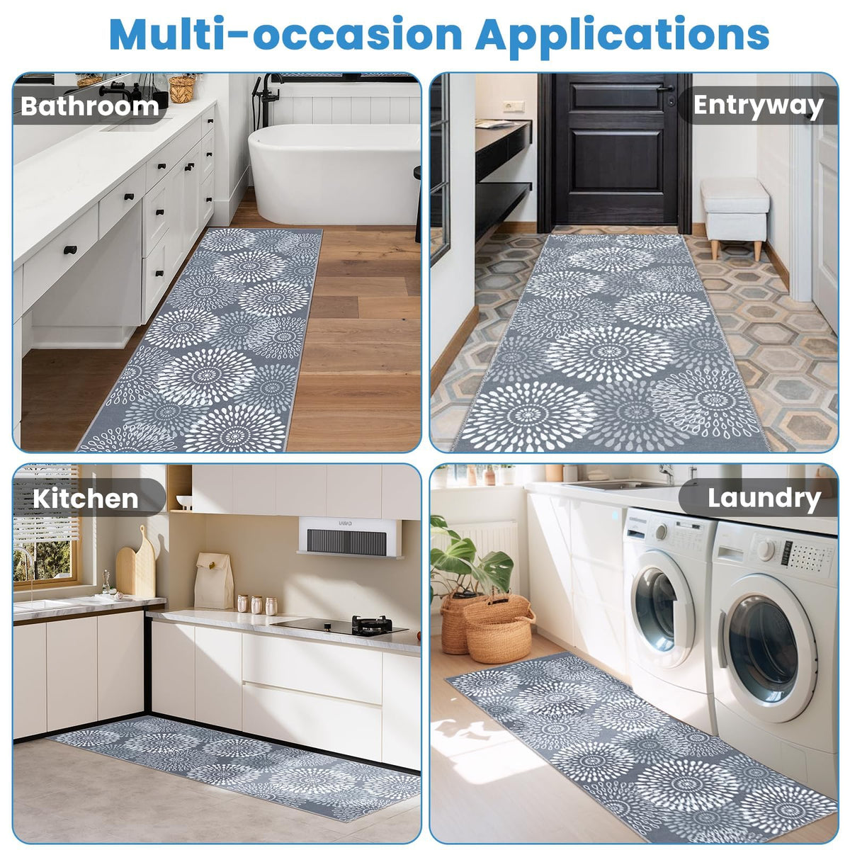 StepRite Runner Rug pet-friendly material withstands daily wear.