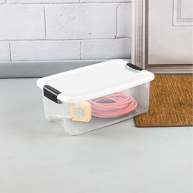 Sterilite 18 Qt bins ideal for dorms, closets, and busy households.